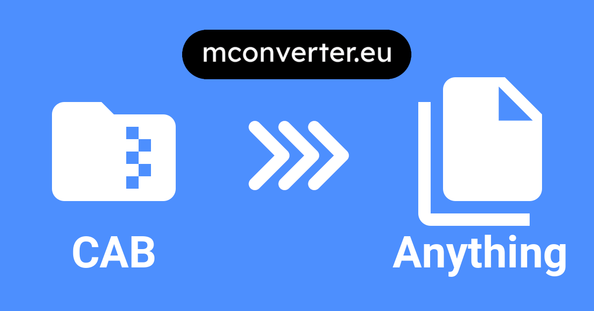 CAB Converter • Online & Free • MConverter