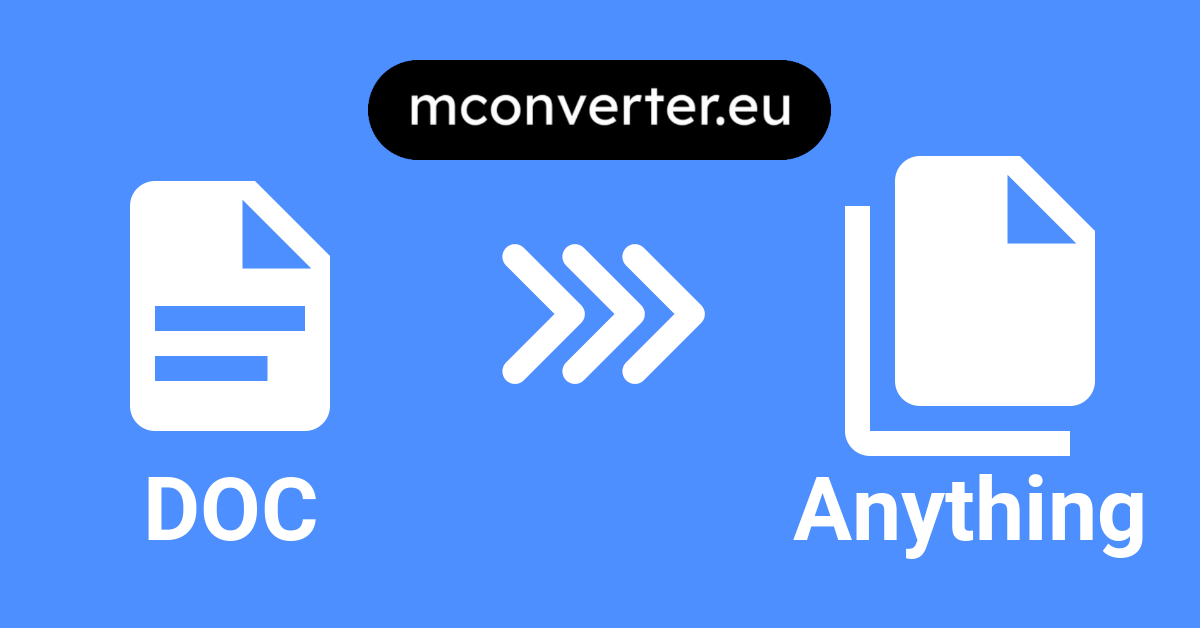 DOC Converter: Convert DOC Files Online Free - MConverter ð