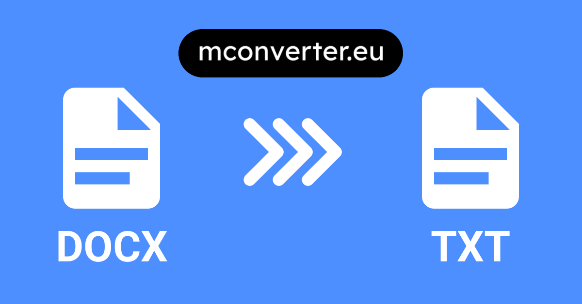 DOCX To TXT Converter Online Free MConverter